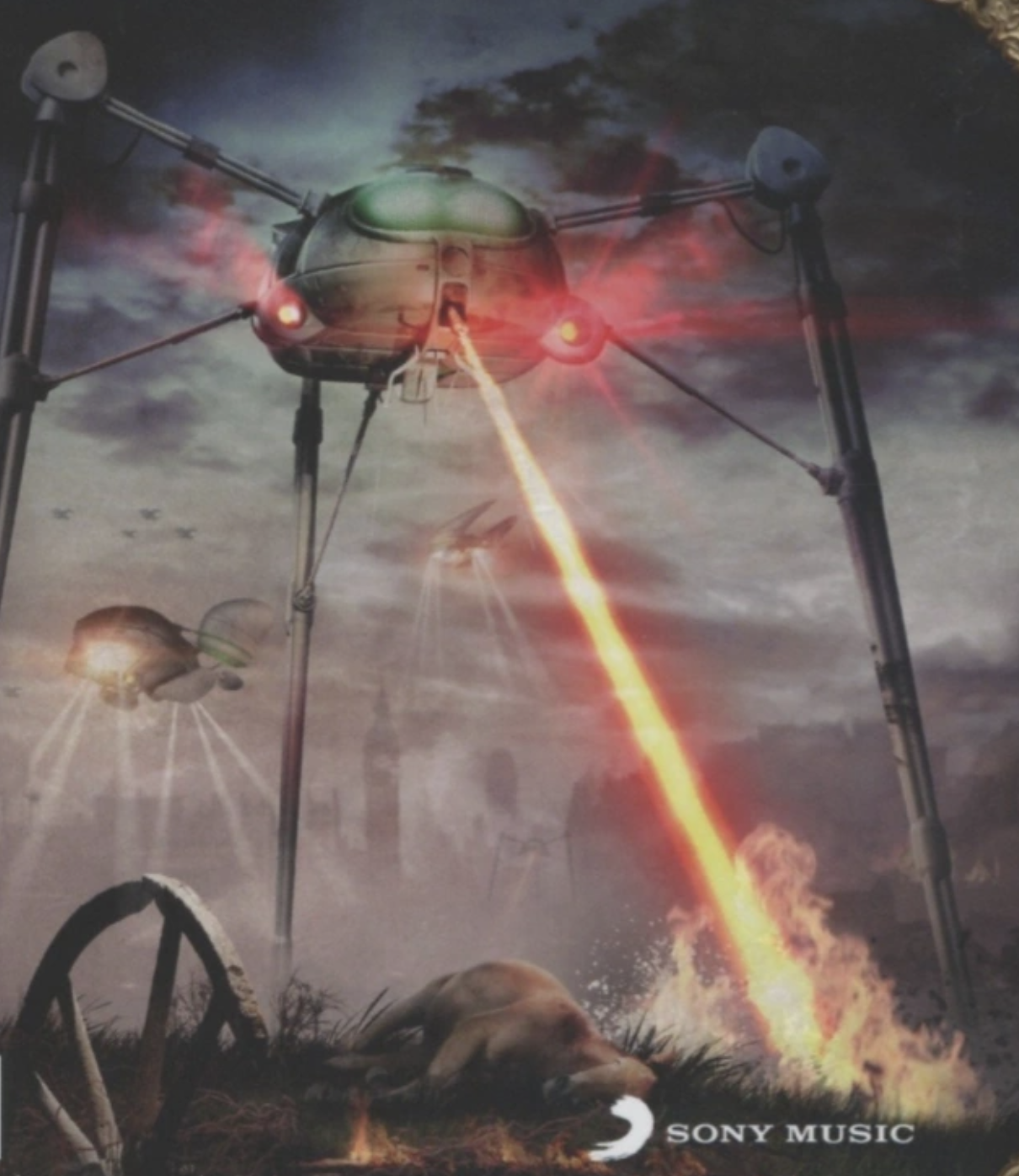 Vintage War of the Worlds pop-culture imagery